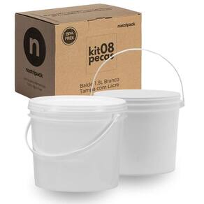 Balde Para Massinha 1.8 Litros Branco 8 Pçs