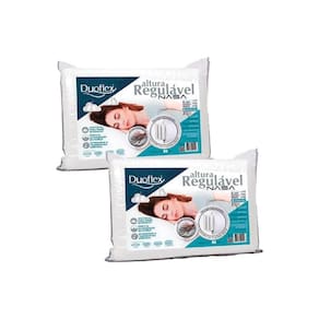 Travesseiro Viscoelástico Nasa Rn1100 Regulável Kit C/ 2 Un (50x70) - Duo