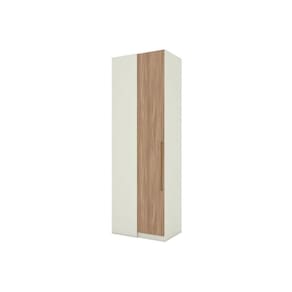 Módulo De Quarto Casal Guarda Roupa Canto Reto C- 1 Porta Mc14 Seletto Areia-jequitibá - Henn