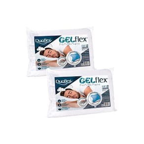 Travesseiro Viscoelástico Gel Nasa Gn1100 C/ Capa Percal 200 Fios Kit C/ 2 Un (50x70) - Duo