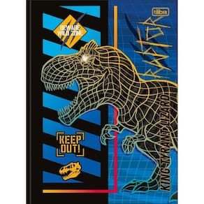 Caderno Universitário Raptor Tilibra Capa Dura Brochura - 48 Folhas Tiyrant Lizard