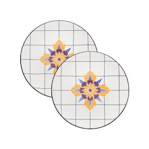 Kit Jogo Pratos Raso Jantar 6 Pçs 6 Pessoas Coup Grid 28cm