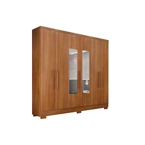 Guarda Roupa Casal 6 Portas (2 C- Espelho) E 4 Gavetas C- Pés Milly-veneza Cumaru - Horizonte