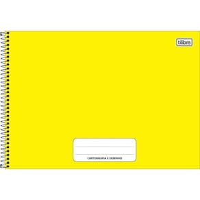 Caderno De Desenho Pepper Colorido Tilibra - 80 Folhas Amarelo