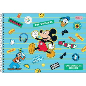 Caderno De Desenho Mickey Tilibra - 80 Folhas The