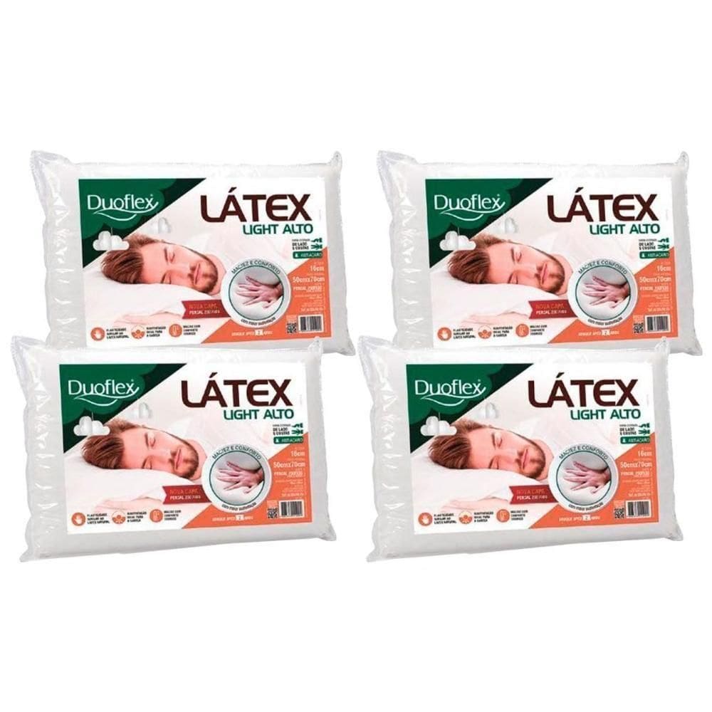 Travesseiro T. Látex Light Lp1101 C/ Capa Dry Fresh Kit C/ 4 Un (50x70) - Duo
