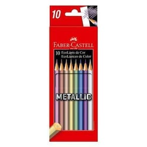 Lápis De Cor - Faber Castell - Ecolápis Metallic - 10 Cores