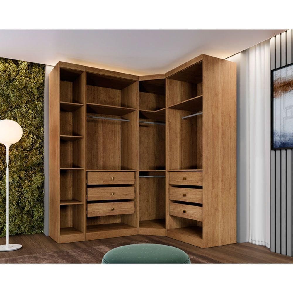 Closet Modulado Safira 009 Clic Moveis Cumaru