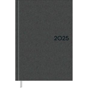 Agenda Executiva Costurada Diária Milano Chumbo 13,4 X 19,2 Cm Tilibra - 2025