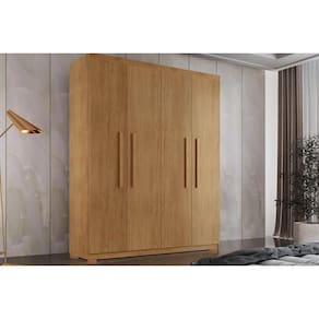 Guarda Roupa Casal 4 Portas E 2 Gavetas C- Pés Espanha Naturale - Rufato