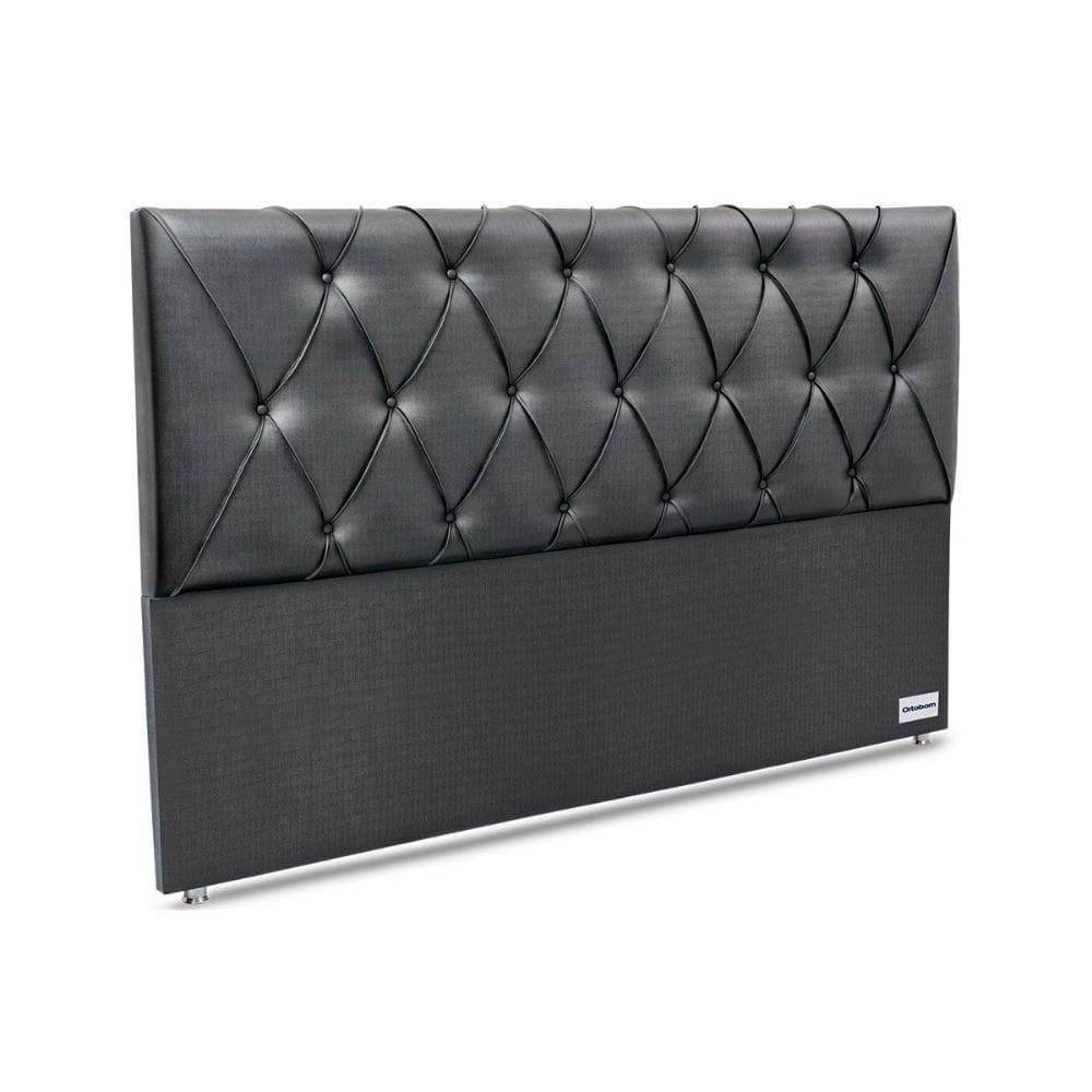 Painel De Cama Box Estofada 195 Murat Facto Gray King 195 - Courano Cinza - Ortobom