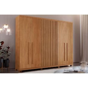 Guarda Roupa 6 Portas E 4 Gavetas C- Pés Denver Naturale - Rufato
