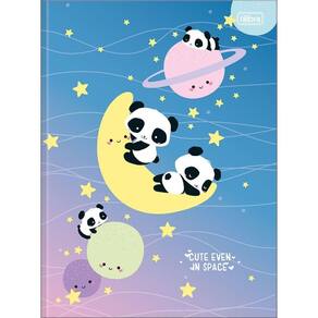 Caderno Universitário Lovely Friends Tilibra Capa Dura Brochura - 80 Folhas Cute Even In Space
