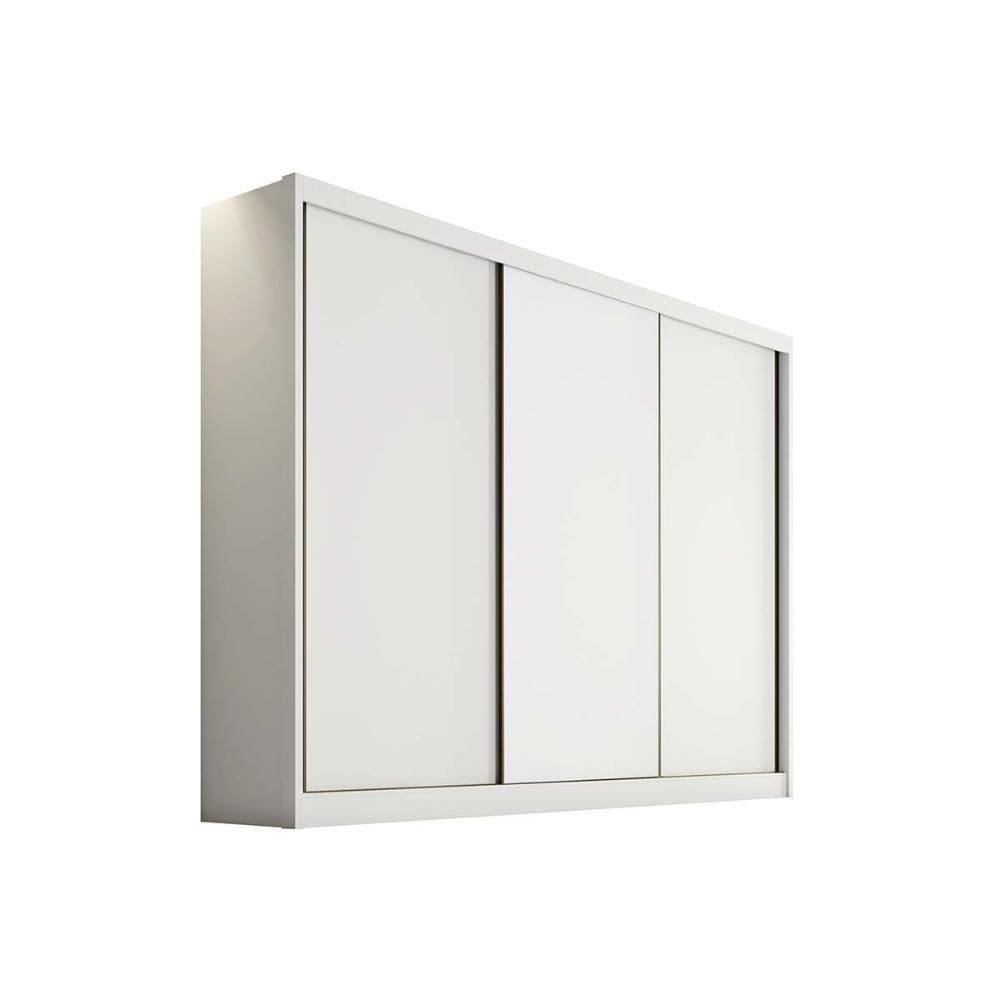 Guarda Roupas 3 Portas De Correr E 4 Gavetas Sollo-logan Branco - Horizonte