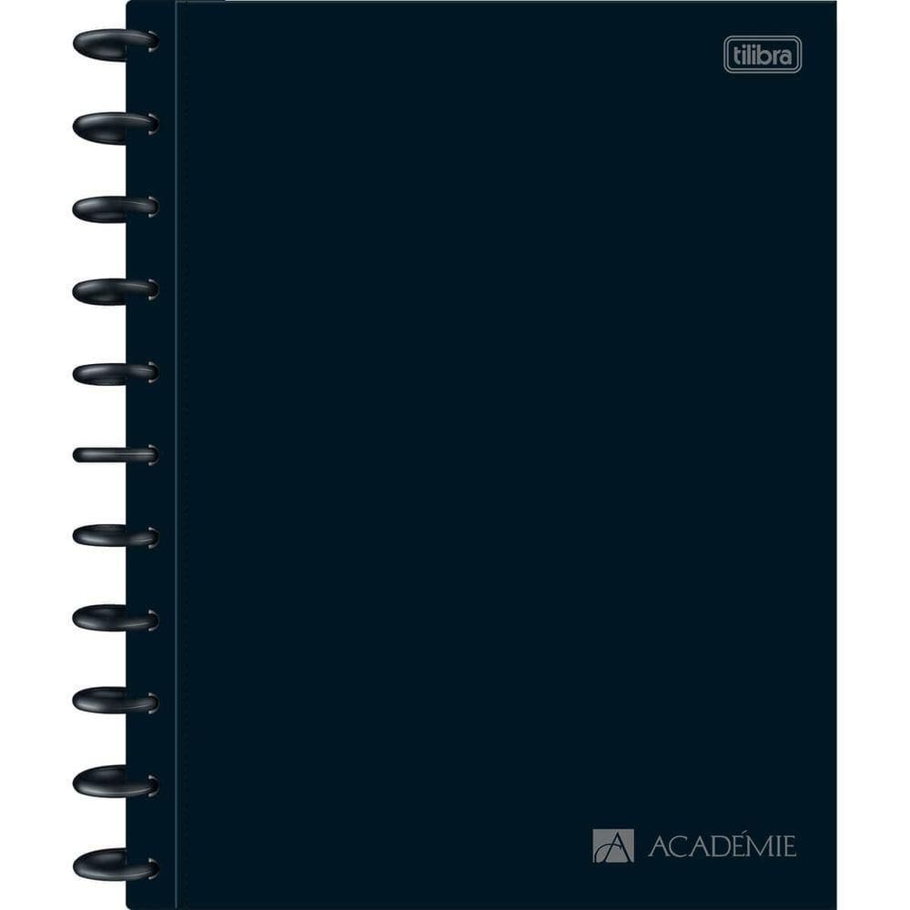 Caderno Tilidisco Universitário Académie Preto Tilibra - 10 Matérias 160 Folhas