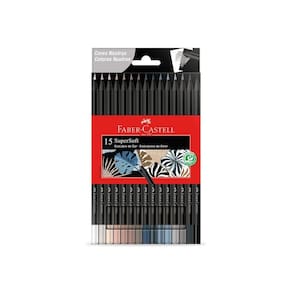 Lápis De Cor - Faber Castell - Supersoft Cores Neutras 12 Cores