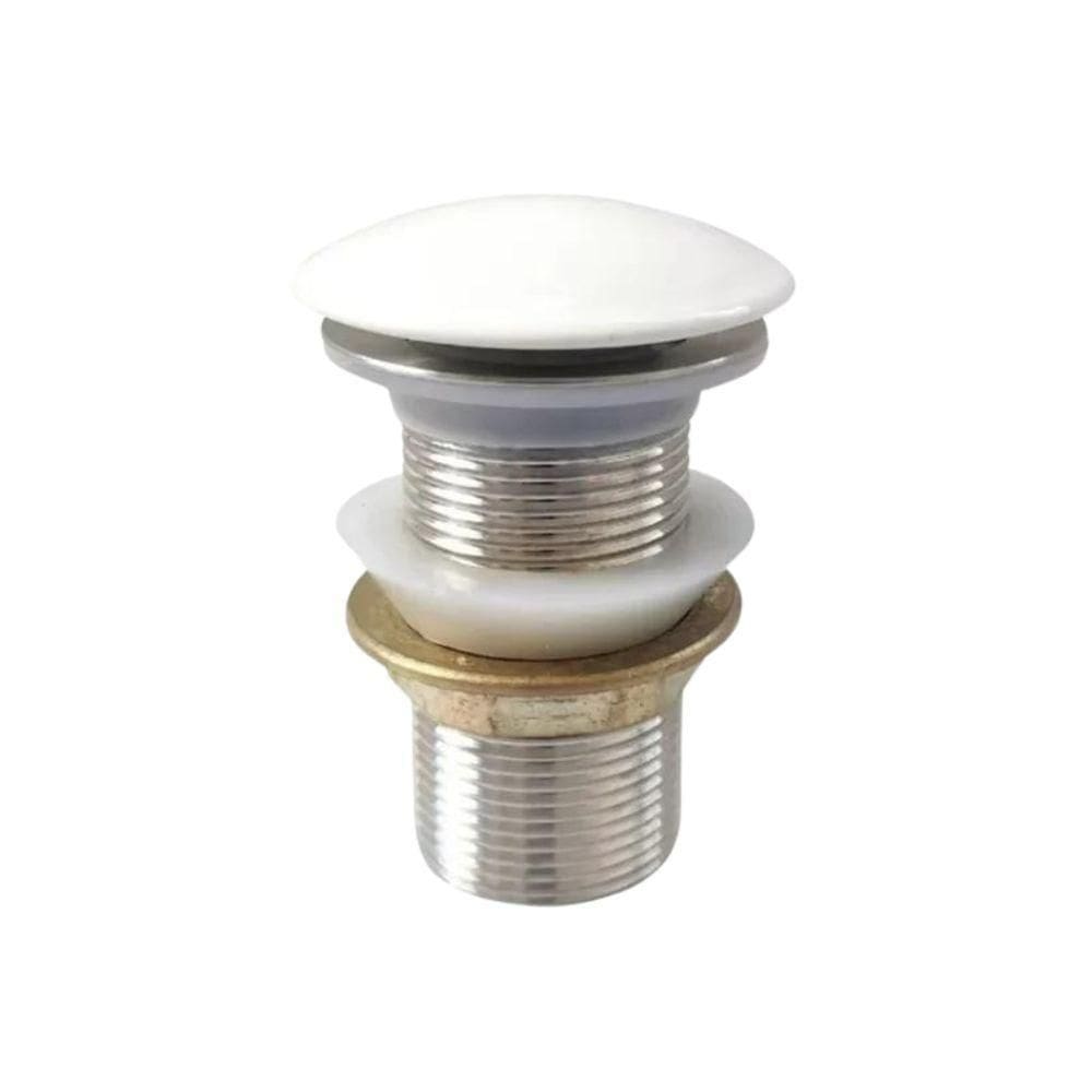 Válvula Click 1.1-4 Inox C- Tampa Ceramica Branca - Flvx Hidro
