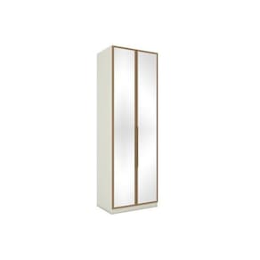 Módulo De Quarto Casal Guarda Roupa Mc04 Seletto C- 2 Portas C- Espelho E 3 Gavetas Areia-jequitibá - Henn