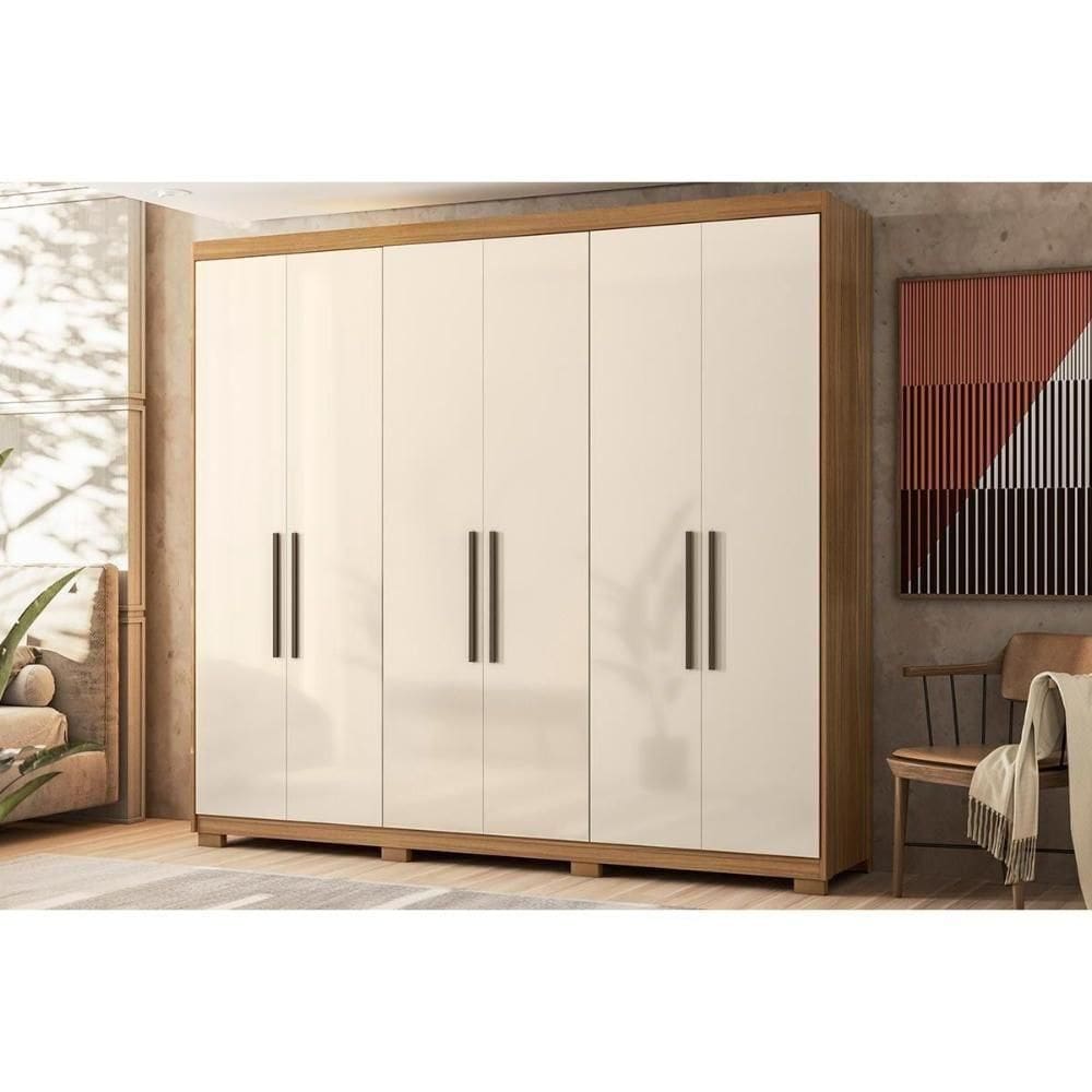 Guarda Roupa 6 Portas E 4 Gavetas C- Pés Venice Amendola-off White - Demóbile