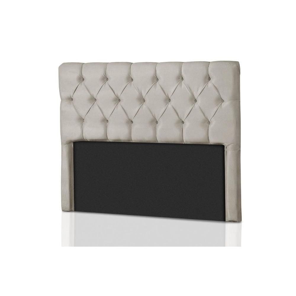Painel De Cama Box Estofada Casal Califórnia Suede Bege - Probel