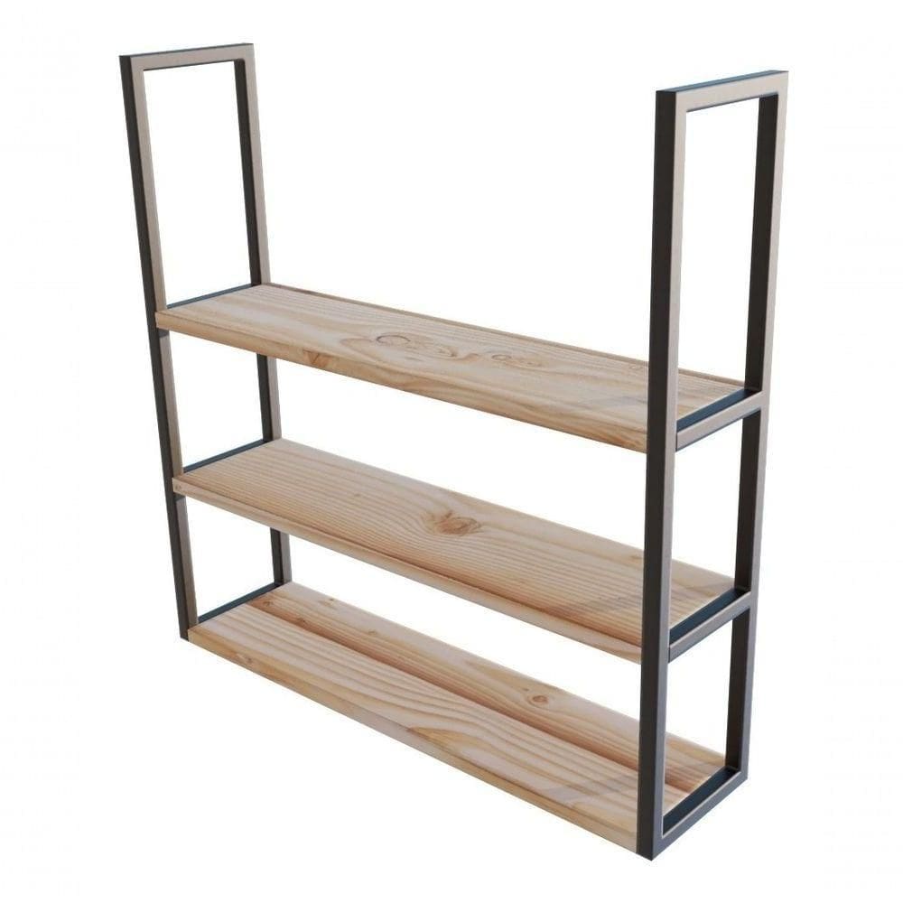 Suporte Gourmet Preto Decorativo 60cm Em Metal