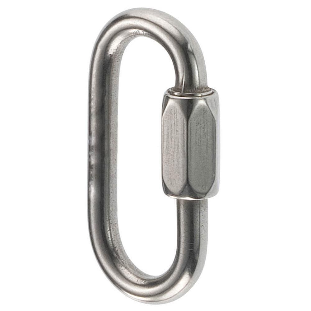 Link Oval Em Aço Inox 316 10Mm Com Trava De Segurança