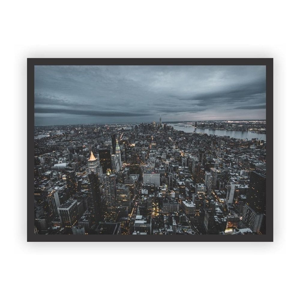 Quadro Decorativo Paisagens Variadas Moldura Preta Mod 28