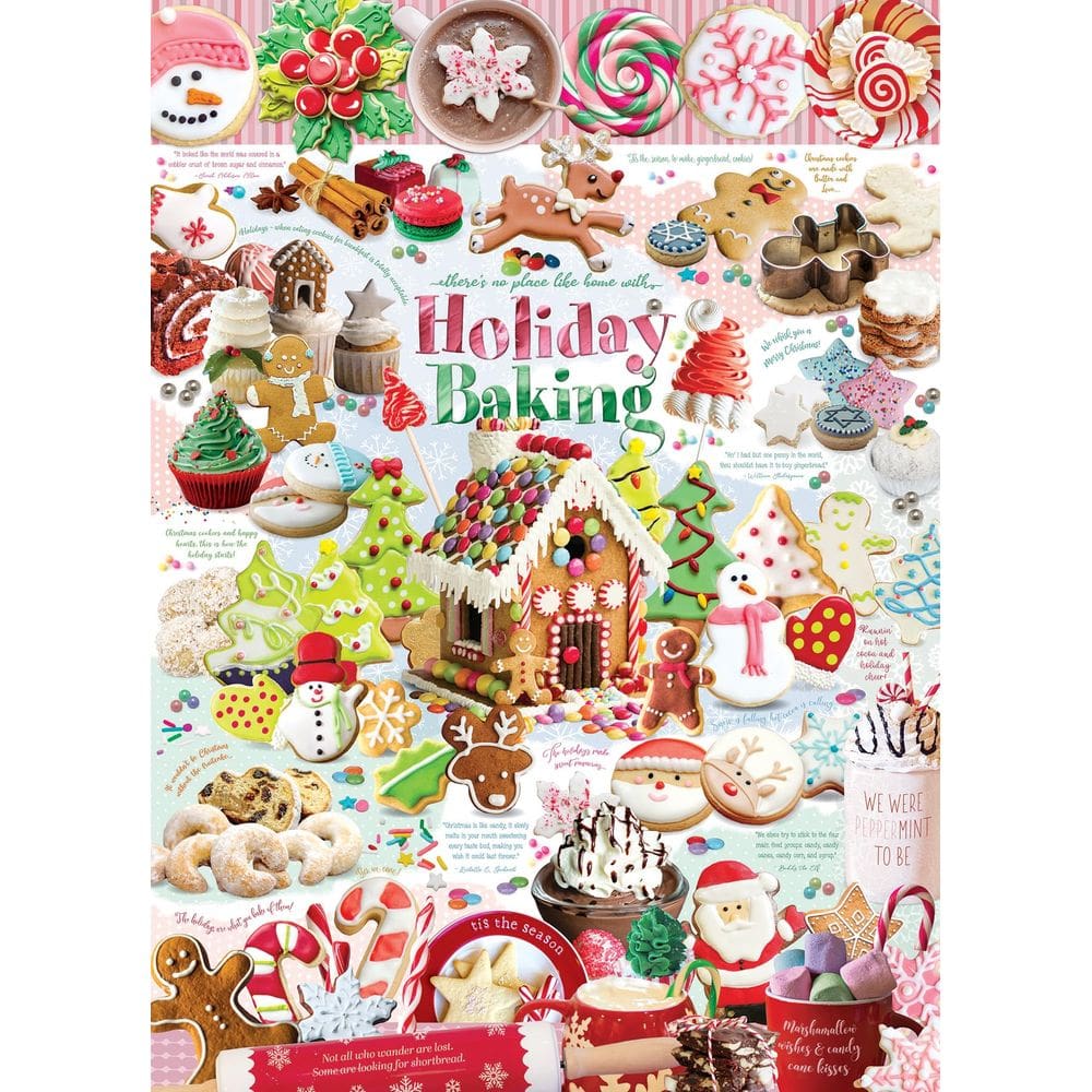 Quebra-cabeça Cobble Hill Holiday Baking 1000 peças com pôster