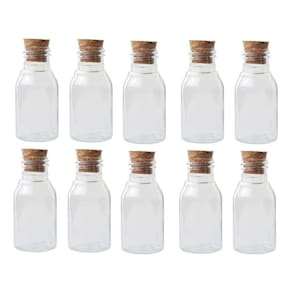 Kit 120 Mini Garrafinhas De Plastico 60Ml Tampas De Rolha