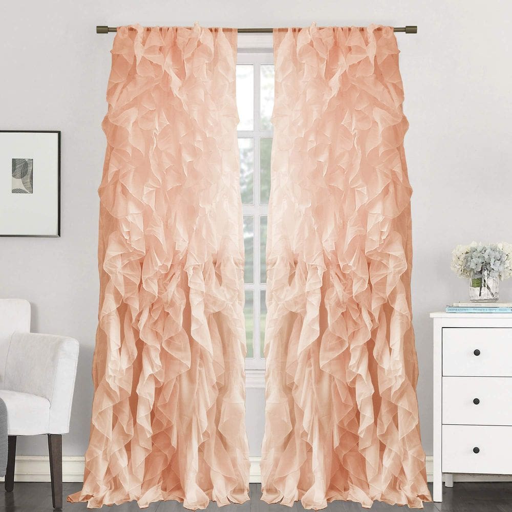 Cortinas Sweet Home Collection Sheer Voile Ruffled 108x50cm
