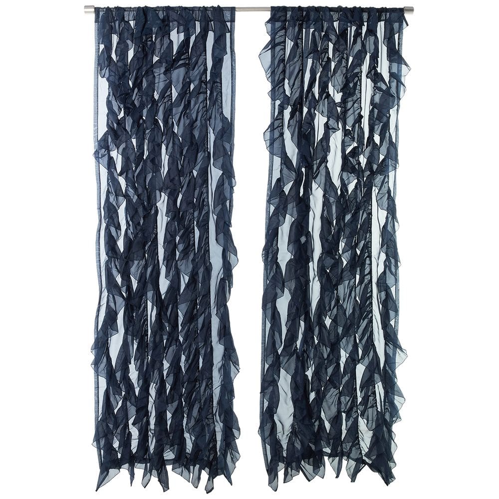 Cortinas da coleção Sweet Home Sheer Voile Waterfall Navy