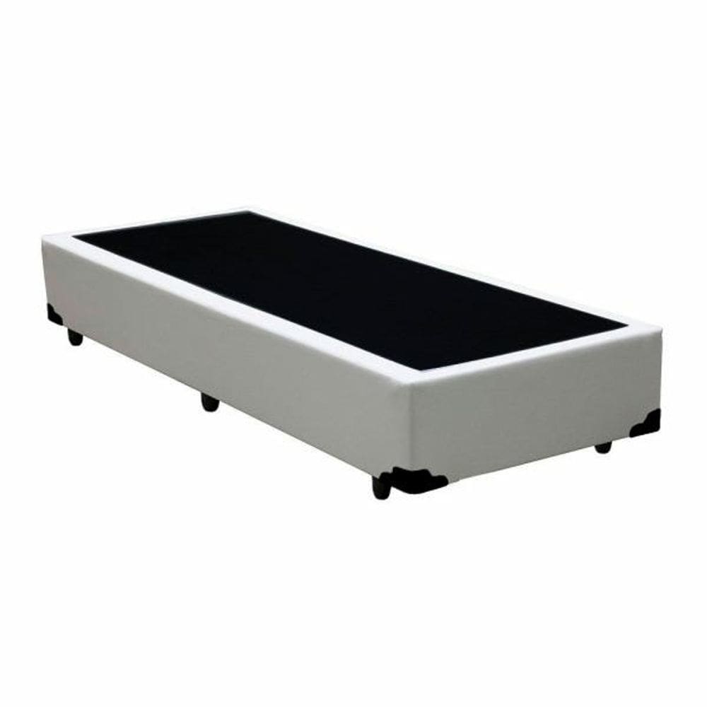 Base Cama Box Solteiro Branco 88X188X40