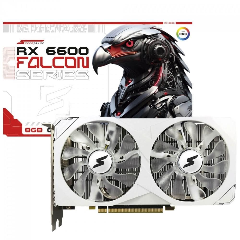 AMD Radeon RX 6600 8GB GDDR6 128bits - Superframe Falcon Series - SF-GC-FCAM66008GD6W