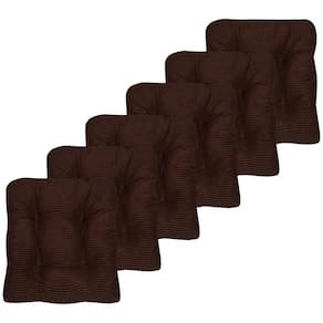 Almofada de cadeira Sweet Home Collection Crushed Memory Foam, pacote com 6