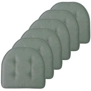 Almofada de cadeira Sweet Home Collection Memory Foam, pacote com 6 unidades, verde