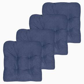 Almofada de cadeira Sweet Home Collection Crushed Memory Foam Navy