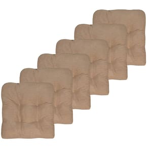 Almofada de cadeira Sweet Home Collection Memory Foam, pacote com 6 unidades, cinza
