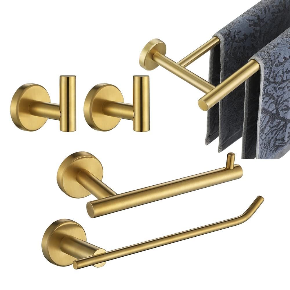 Conjunto de ferramentas de banheiro JQK BAS105-BG Brass Gold 5 peças
