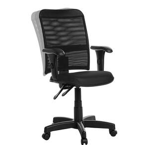 Cadeira De Escritório Ergonômica Tela Com Braço Rv Preto