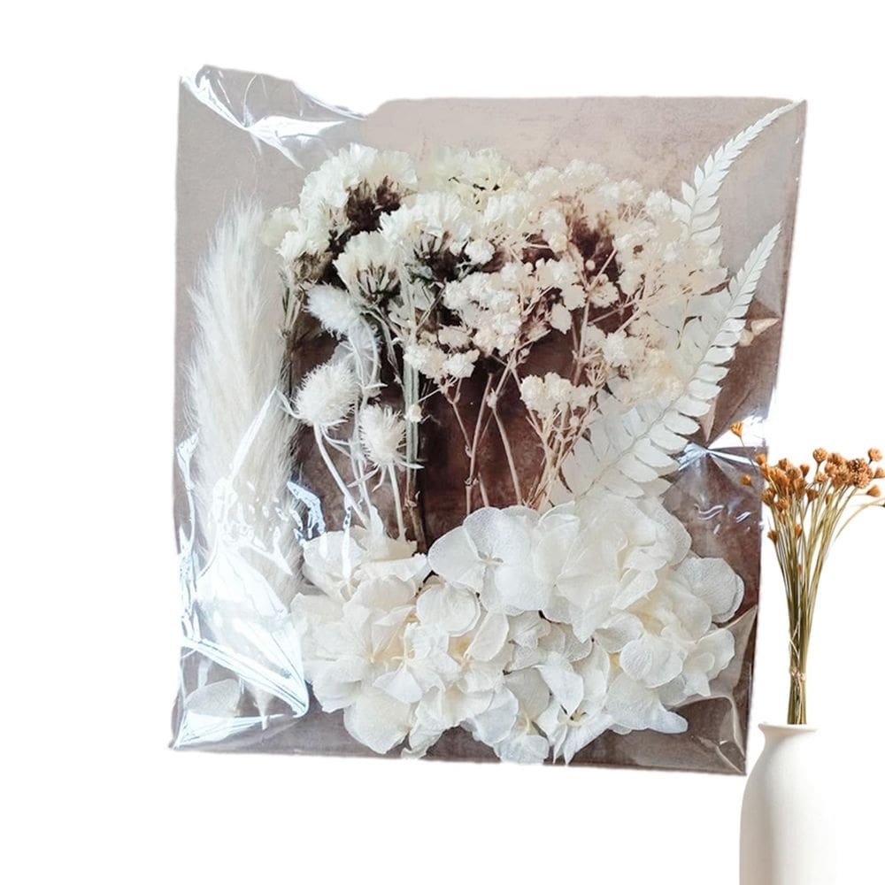 Cabeças de flores secas, buquê de margaridas secas, flores naturais