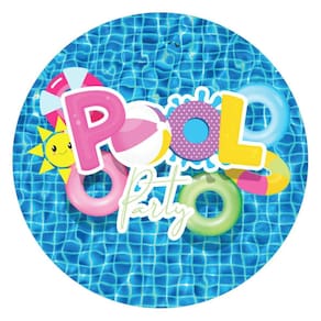 Painel Redondo 3D Sublimado Pool Party Frd-2579