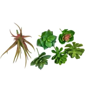 Kit Suculenta 6 Peças Planta Artificial Permanente Flor P