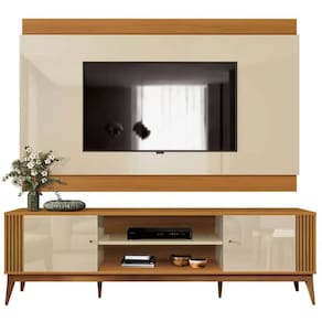 Rack com Painel Legacy 160cm para TV até 60 Polegadas EDN Cor Off White Cedro