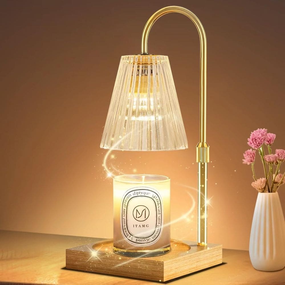 Lâmpada de aquecimento de velas SooFoo com temporizador, ajuste de altura regulável