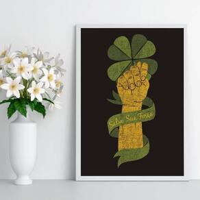 Quadro Decorativo Figa Salve Sua Força Com Vidro 24X18Cm