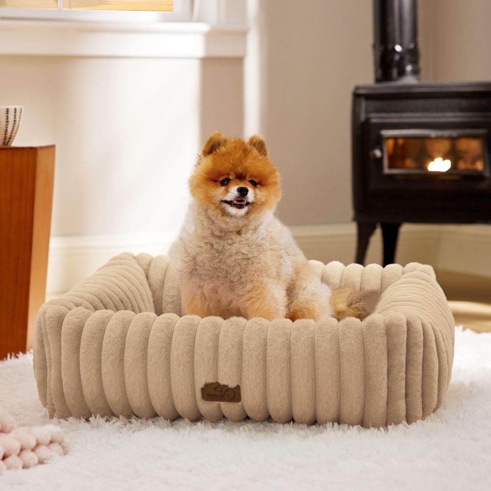 Velo de veludo cotelê lavável Bedsure para cães de médio porte
