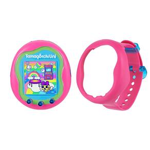Animal de estimação virtual Tamagotchi Uni Pink com acessórios