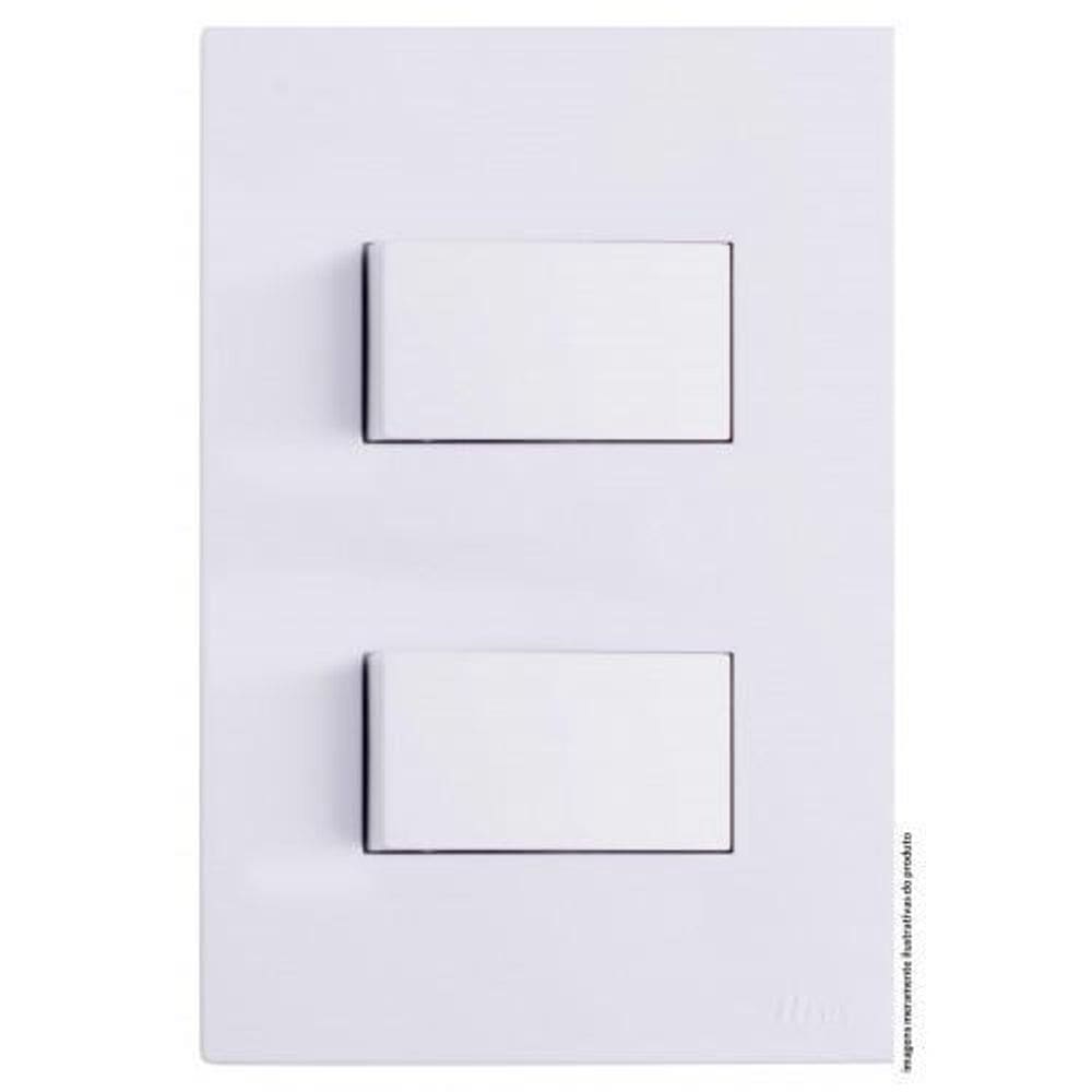 Conjunto Interruptor Duplo Separado 4X2 Brg11024-8Br