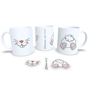 Canecas de Porcelana Personalizada Páscoa Encanto e Doçura em Cada Gole