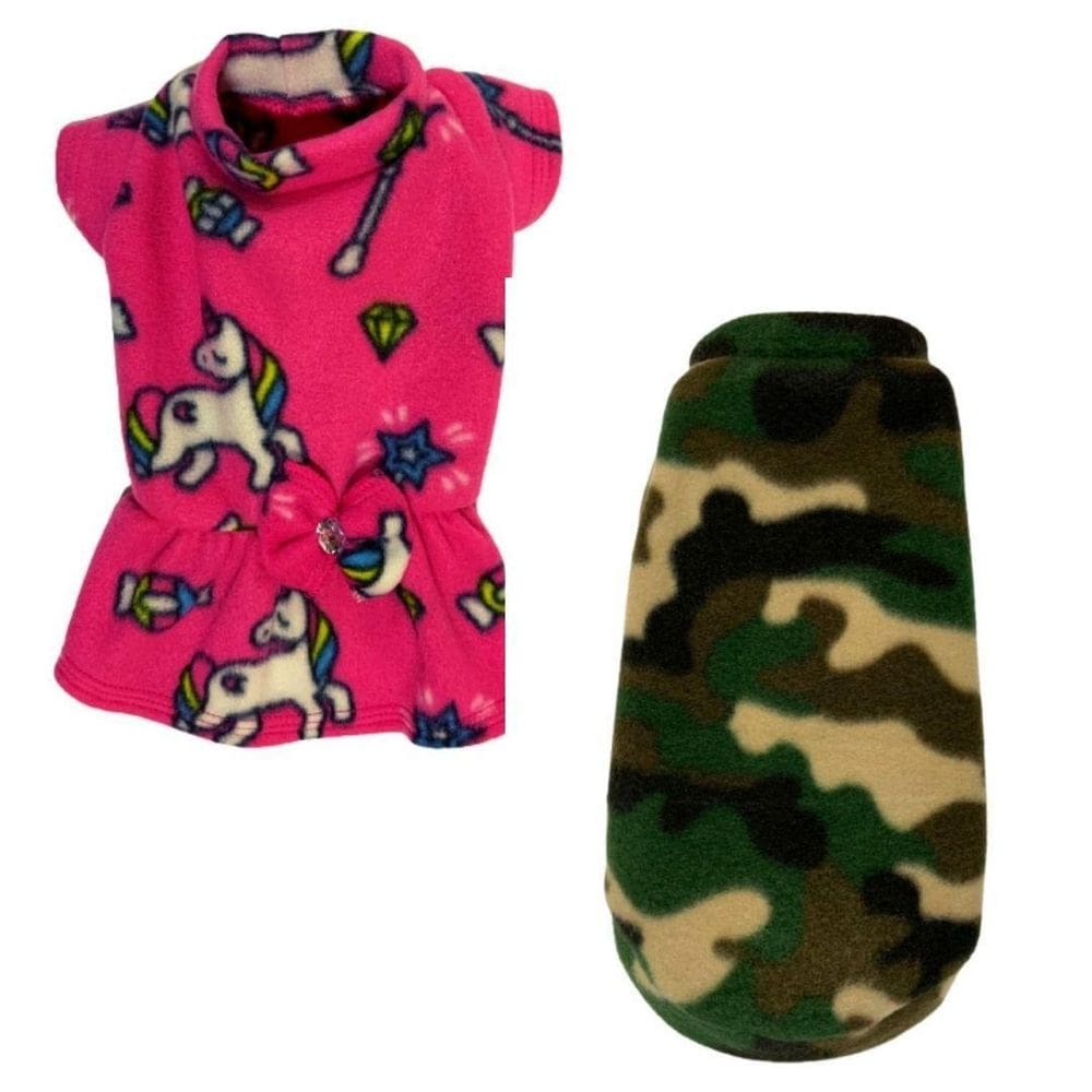 Kit 2 Roupas De Inverno Para Cães E Gato Vestido E Capa P